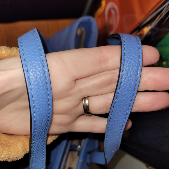 Dana Buchman Blue Leather Handbag - Picture 12 of 13